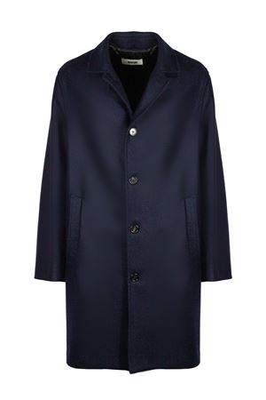 Single-breasted blue wool coat MAURO GRIFONI | GV16004528582